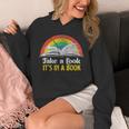 Take A Look It's A Book Retro Rainbow Unisex Hoodie