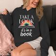 Take A Look Its In A Book Retro Reading Bookworm Librarian Unisex Hoodie