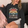 Take a Look It’s In a Book Vintage Sunset Mountain Reading Unisex Hoodie Take a Look It’s In a Book Vintage Sunset Mountain Reading Unisex Hoodie