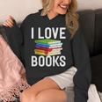 I Love Books Librarian Unisex Hoodie