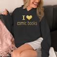 I Love Comic Books Manga Graphic Novel Heart Unisex Hoodie
