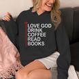 Love God Drink Coffee Read Books Lover Jesus Cross Christian Unisex Hoodie Love God Drink Coffee Read Books Lover Jesus Cross Christian Unisex Hoodie