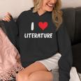 I Love Literature Heart Books Writing Reading Read Write Unisex Hoodie