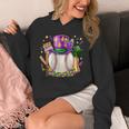 Mardi Gras Baseball Jester Hat Fleur De Lis Boys Girls Kids Unisex Hoodie