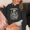Maybe Books Are Addicted To Me Skeleton Reader Retro Unisex Hoodie Maybe Books Are Addicted To Me Skeleton Reader Retro Unisex Hoodie