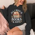 All I Need Is Books And Cats Reading Unisex Hoodie
