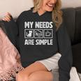 My Needs Are Simple Cat Reading Books Tea Unisex Hoodie My Needs Are Simple Cat Reading Books Tea Unisex Hoodie
