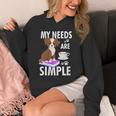 My Needs Are Simple Dog Coffee Books Humor Unisex Hoodie My Needs Are Simple Dog Coffee Books Humor Unisex Hoodie