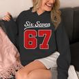 Number 67 Numbered Six Seven Baseball Jersey Style Team 67 Unisex Hoodie Number 67 Numbered Six Seven Baseball Jersey Style Team 67 Unisex Hoodie