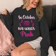 In October We Wear Pink Breast Cancer Awareness Books Lover Unisex Hoodie In October We Wear Pink Breast Cancer Awareness Books Lover Unisex Hoodie
