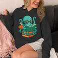Octopus Reading Book Reading Bookworm Reader Unisex Hoodie