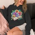 Open Book With Colorful Hibiscus Flowers Bloom Unisex Hoodie