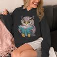 Owl Reading A Book Owls Wearing Glasses Librarian Unisex Hoodie Owl Reading A Book Owls Wearing Glasses Librarian Unisex Hoodie
