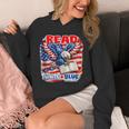 Patriotic Eagle Reading Book Read Blue Since 1776 Unisex Hoodie