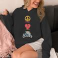 Peace Love Books Book Lovers Bookworm Unisex Hoodie Peace Love Books Book Lovers Bookworm Unisex Hoodie