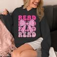 Pink Leopard Read Coquette Bow Girls Retro Groovy Reading Unisex Hoodie Pink Leopard Read Coquette Bow Girls Retro Groovy Reading Unisex Hoodie