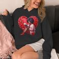 Pretty Girl With Book And Hearts For Valentine's Day Unisex Hoodie Pretty Girl With Book And Hearts For Valentine's Day Unisex Hoodie
