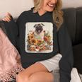 Pug Reading Books Sunflowers With Coffee Lover Owner Unisex Hoodie Pug Reading Books Sunflowers With Coffee Lover Owner Unisex Hoodie