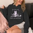 Quote With Coffee Cats And Book Reading Unisex Hoodie