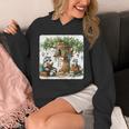 Raccoon Family Reading Around Treetop Home Books Adventure Unisex Hoodie