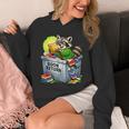 Raccoon At Library Book Return Librarian And Reader Unisex Hoodie