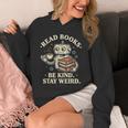 Read Books Be Kind Stay Weird Robot Coffee Lover Reading Unisex Hoodie