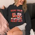 Read Your Heart Out Valentine Reading Book Girl Kid Teacher Unisex Hoodie