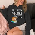 Reader All I Need Is Books And Cats Cat Lover Kitten Reading Unisex Hoodie