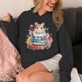 Reading Books Booklover Hamster And Watercolor Books Unisex Hoodie Reading Books Booklover Hamster And Watercolor Books Unisex Hoodie