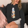 Reading Cute Cat Read Colorful Books Reader Women Men Kids Unisex Hoodie Reading Cute Cat Read Colorful Books Reader Women Men Kids Unisex Hoodie