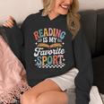Reading Is My Favorite Sport Book Lover Quote Groovy Unisex Hoodie