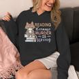 Reading Because Murder Is Wrong Cat Book Lovers Reading Book For Men Women Unisex Hoodie