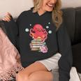 Reading Octopus Tea Coffee And Books Lover Unisex Hoodie