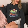 Reading Watercolor Books Love Books Girls Unisex Hoodie Reading Watercolor Books Love Books Girls Unisex Hoodie