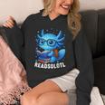 Readsolotl Blue Kawaii Axolotl Book Lover Reading Unisex Hoodie Readsolotl Blue Kawaii Axolotl Book Lover Reading Unisex Hoodie