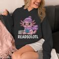 Readsolotl Cute Pink Kawaii Axolotl Reading Book Lover Unisex Hoodie Readsolotl Cute Pink Kawaii Axolotl Reading Book Lover Unisex Hoodie