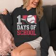 Retro 100 Days Of School Baseball Teacher Student 100 Days Unisex Hoodie