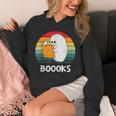 Retro Book Ghost Reading Halloween Teacher Men Women Unisex Hoodie