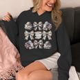 Retro Coquette Bows Book Coffee Bookworm Librarian Book Nerd Unisex Hoodie