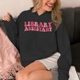 Retro Groovy Library Assistant Librarian Reader Books Unisex Hoodie