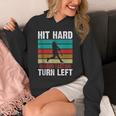 Retro Hit Hard Run Fast Turn Left Baseball Lover Unisex Hoodie Retro Hit Hard Run Fast Turn Left Baseball Lover Unisex Hoodie