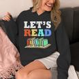 Retro Reading Teacher Book Lover Let's Read Unisex Hoodie