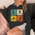 Retro Style Baseball Lover Playing Men Women Kids Baseball Unisex Hoodie