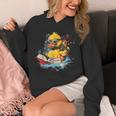 Rubber Duck Reading Book Rubber Duckie Rubber Duckling Unisex Hoodie