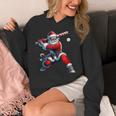 Santa Playing Baseball Men Boys Christmas Baseball Player Unisex Hoodie Santa Playing Baseball Men Boys Christmas Baseball Player Unisex Hoodie