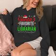 Santa's Favorite Librarian Cute Book Lover Christmas Unisex Hoodie