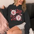 Six Seven Baseball Lover Sports Red Heart Bow Valentine Girl Unisex Hoodie