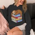 Sloth Napping On Book Stack Unisex Hoodie