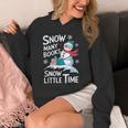 Snow Many Books Snow Little Time Bookworm Snowman Reading Unisex Hoodie
