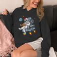 Space Astronaut Reading Book Bookworm Nerd Librarian Unisex Hoodie